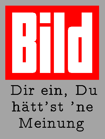Bildzeitung-Logo: Bild dir ein, du hätt'st 'ne Meinung